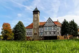 Hausansicht Freizeithaus Schloss Falkenberg Wabern