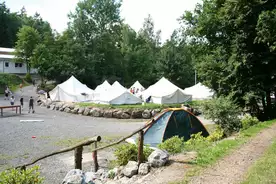 Hausansicht Schützenhalle und Zeltplatz Hofolpe Kirchhundem