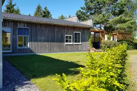 Hausansicht Ferienhaus HÃ¤ngematte Barth