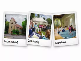 Hausansicht Sport- und Zirkuskirche Geiseltal GroÃkayna