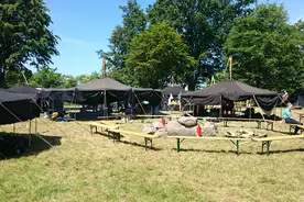 Hausansicht Zeltplatz am Ansveruskreuz Einhaus