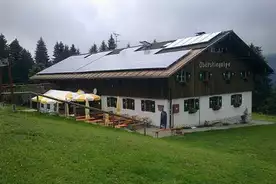 Hausansicht Berggasthof Oberstiegalpe Oberstaufen